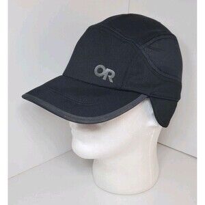 Outdoor Research OR Vigor Cap Mens Size Sm Fleece Lined Ear Flaps Black Gray